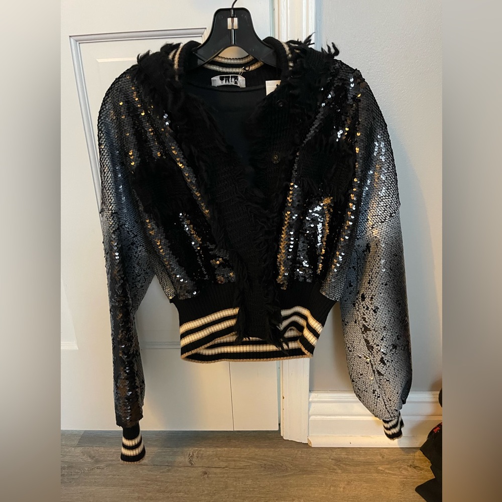Size 40 (S) Aviu Bomber Sequin Jacket